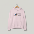Customized Oversized Unisex Hoodie for Your Loved One with LOVE outline design