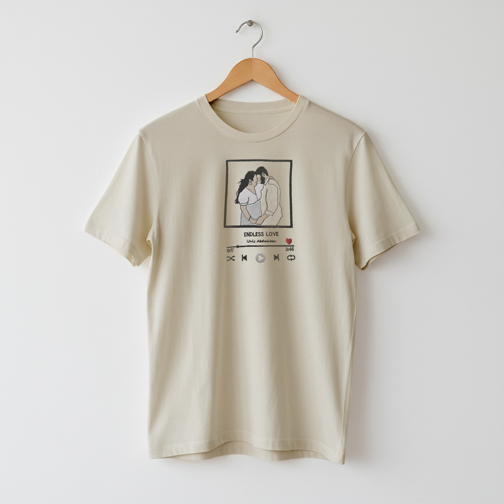 Customized Oversized Unisex T-Shirts for Your Loved One with Music Player Design