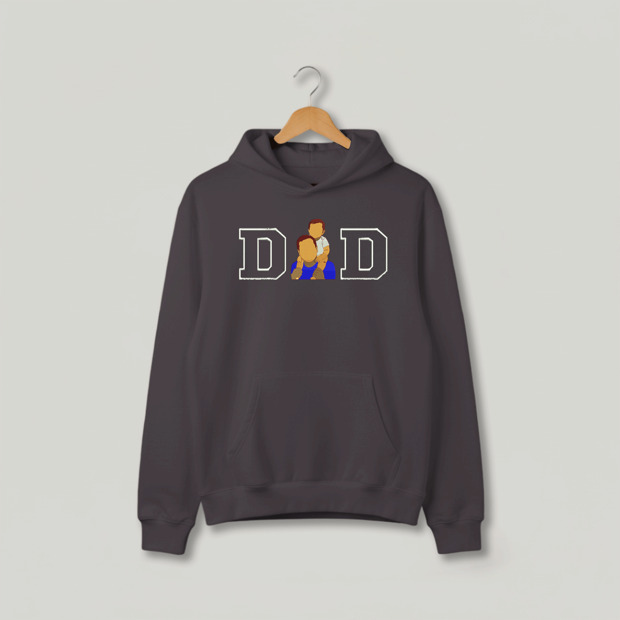 Customized Cozy Oversized Hoodie for DAD with Center Design