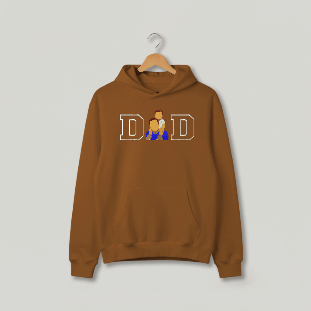 Customized Cozy Oversized Hoodie for DAD with Center Design