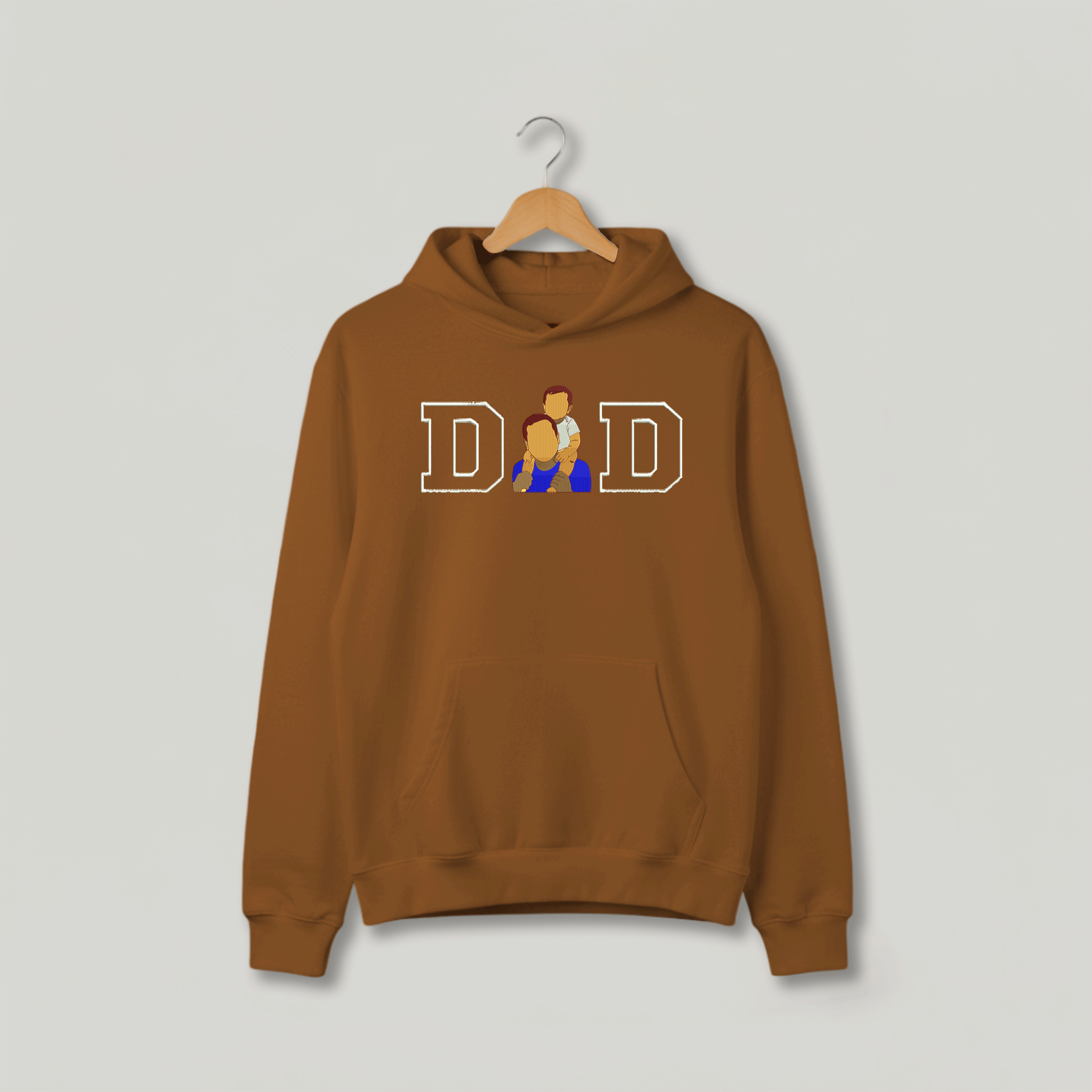 Customized Cozy Oversized Hoodie for DAD with Center Design