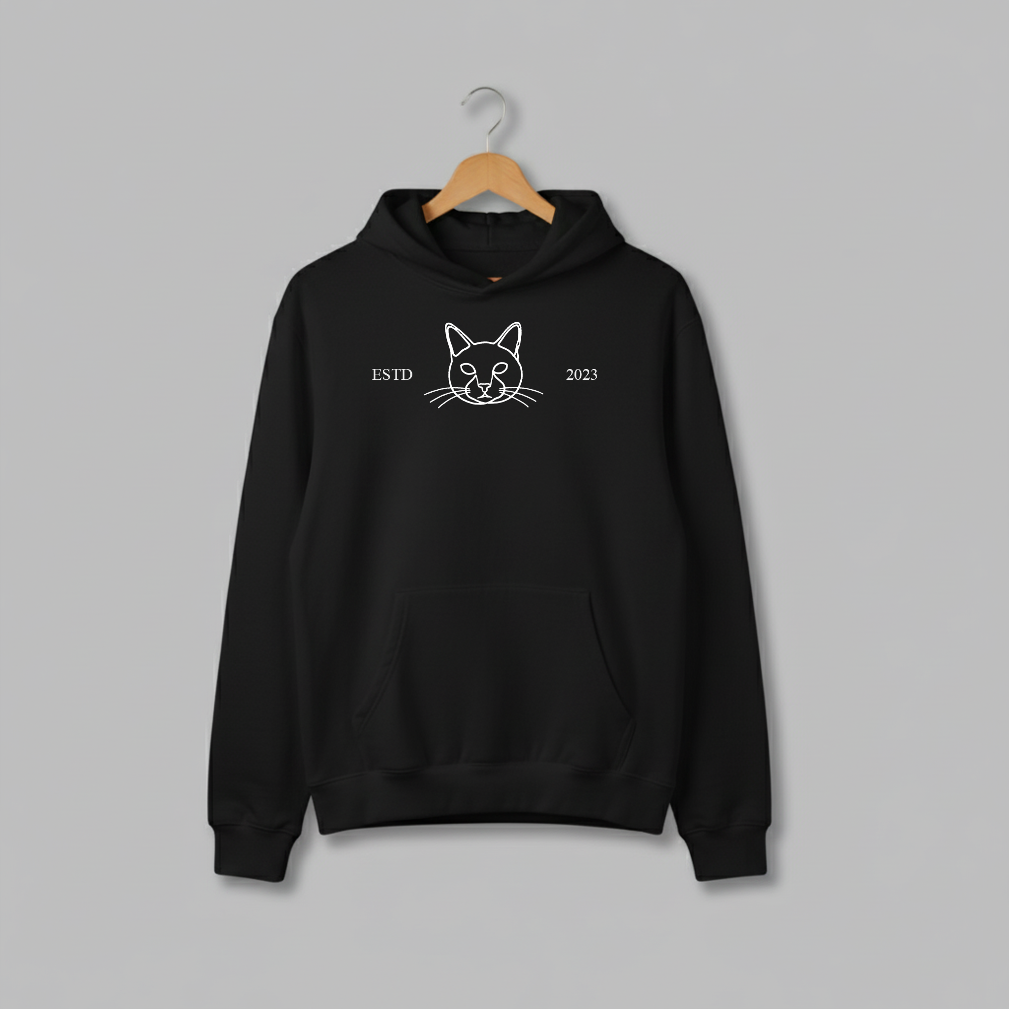Customized Pet ESTD Embroidered Oversized Hoodie – The Perfect Gift for Pet Lovers