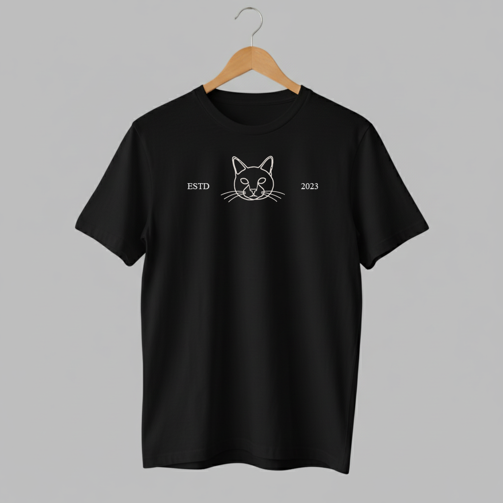 Customized Pet ESTD Embroidered T Shirt – The Perfect Gift for Pet Lovers