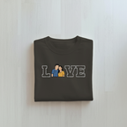Customized Oversized Unisex T-Shirt for Your Loved One with LOVE outline design