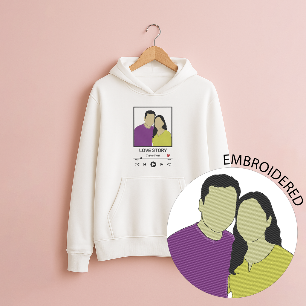 Customized Oversized Unisex Hoodie for Your Loved One with Music Player Design