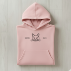 Customized Pet ESTD Embroidered Oversized Hoodie – The Perfect Gift for Pet Lovers