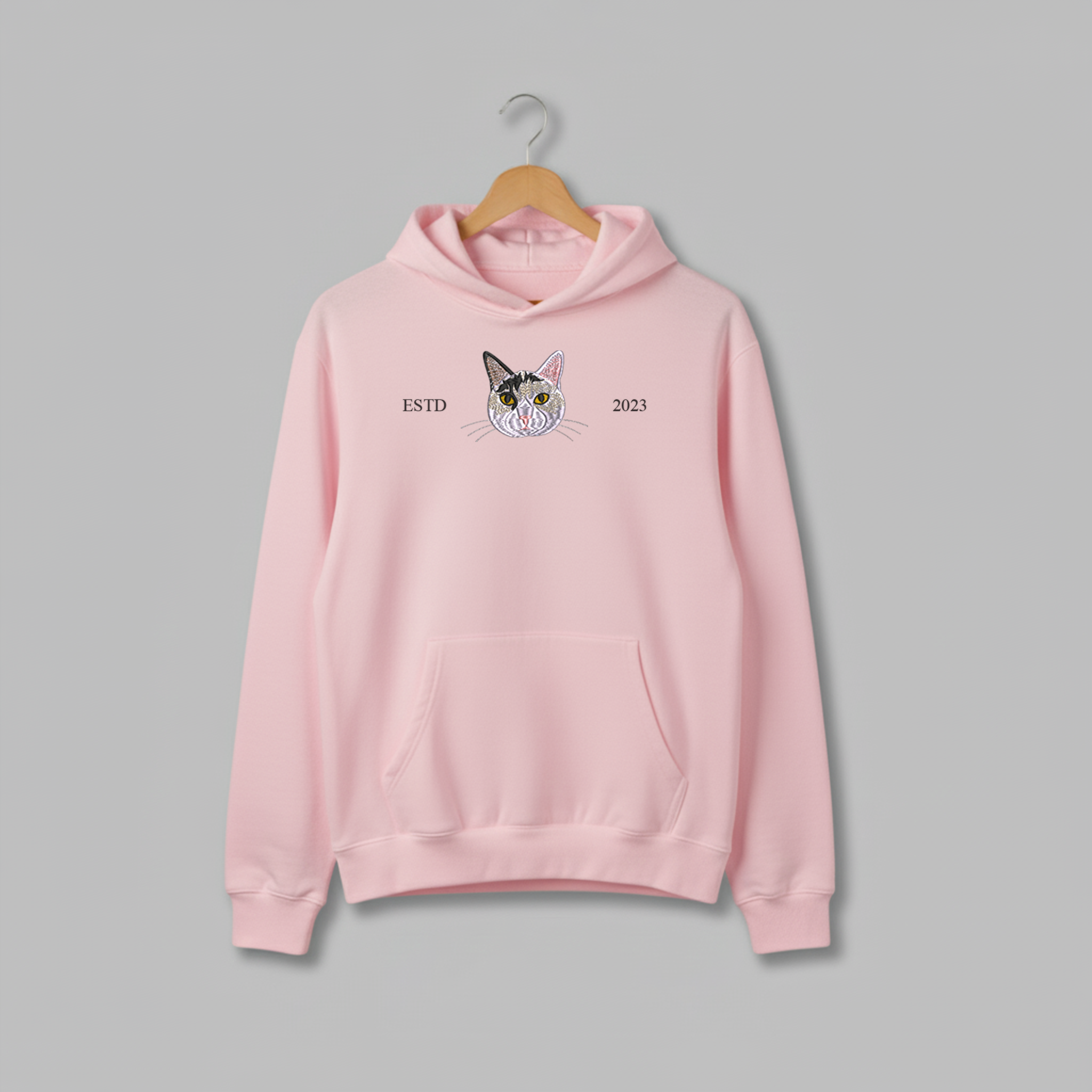 Customized Pet ESTD Embroidered Oversized Hoodie – The Perfect Gift for Pet Lovers