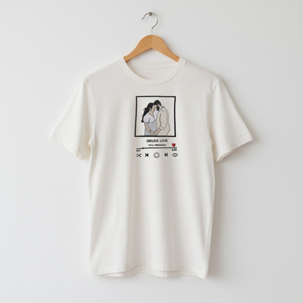 Customized Oversized Unisex T-Shirts for Your Loved One with Music Player Design