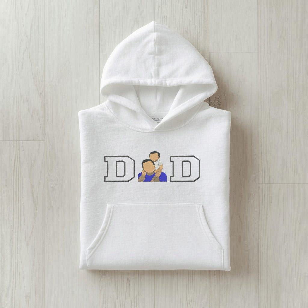 Customized Cozy Oversized Hoodie for DAD with Center Design