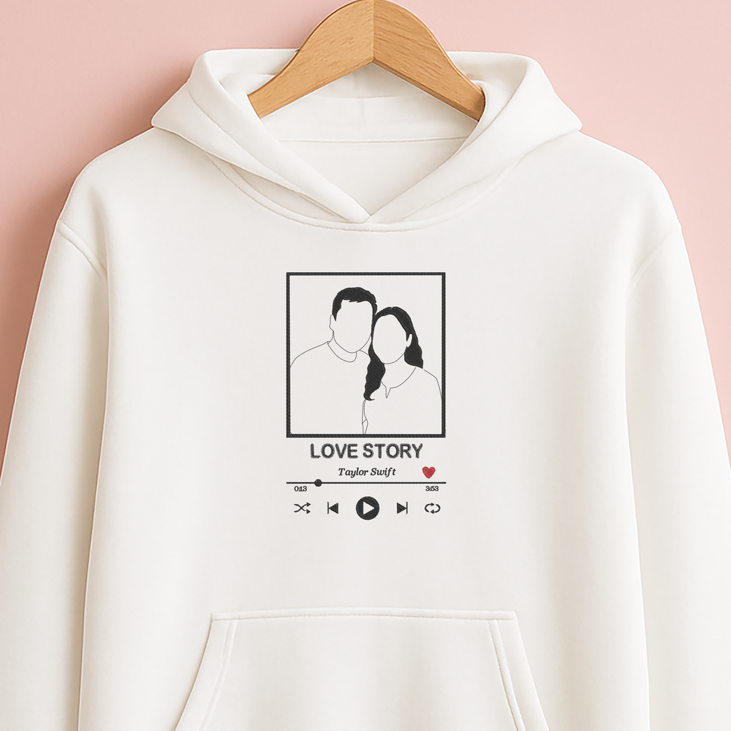 Customized Oversized Unisex Hoodie for Your Loved One with Music Player Design
