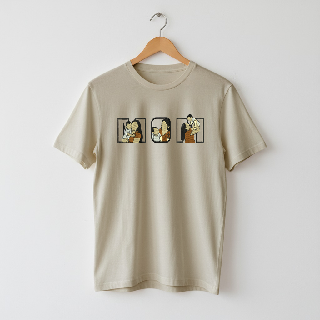 Customized Oversized T Shirts for Mom with MOM Inside Design