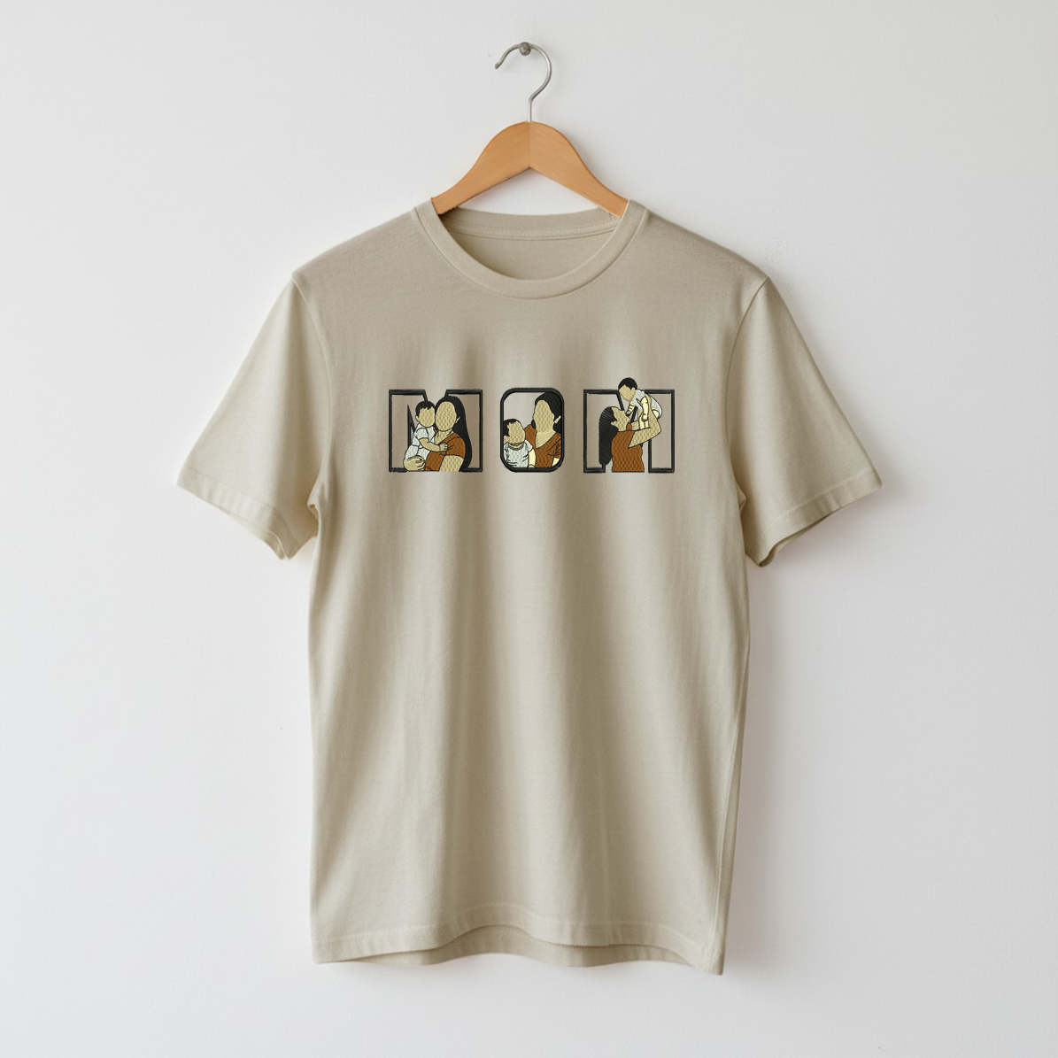Customized Oversized T Shirts for Mom with MOM Inside Design