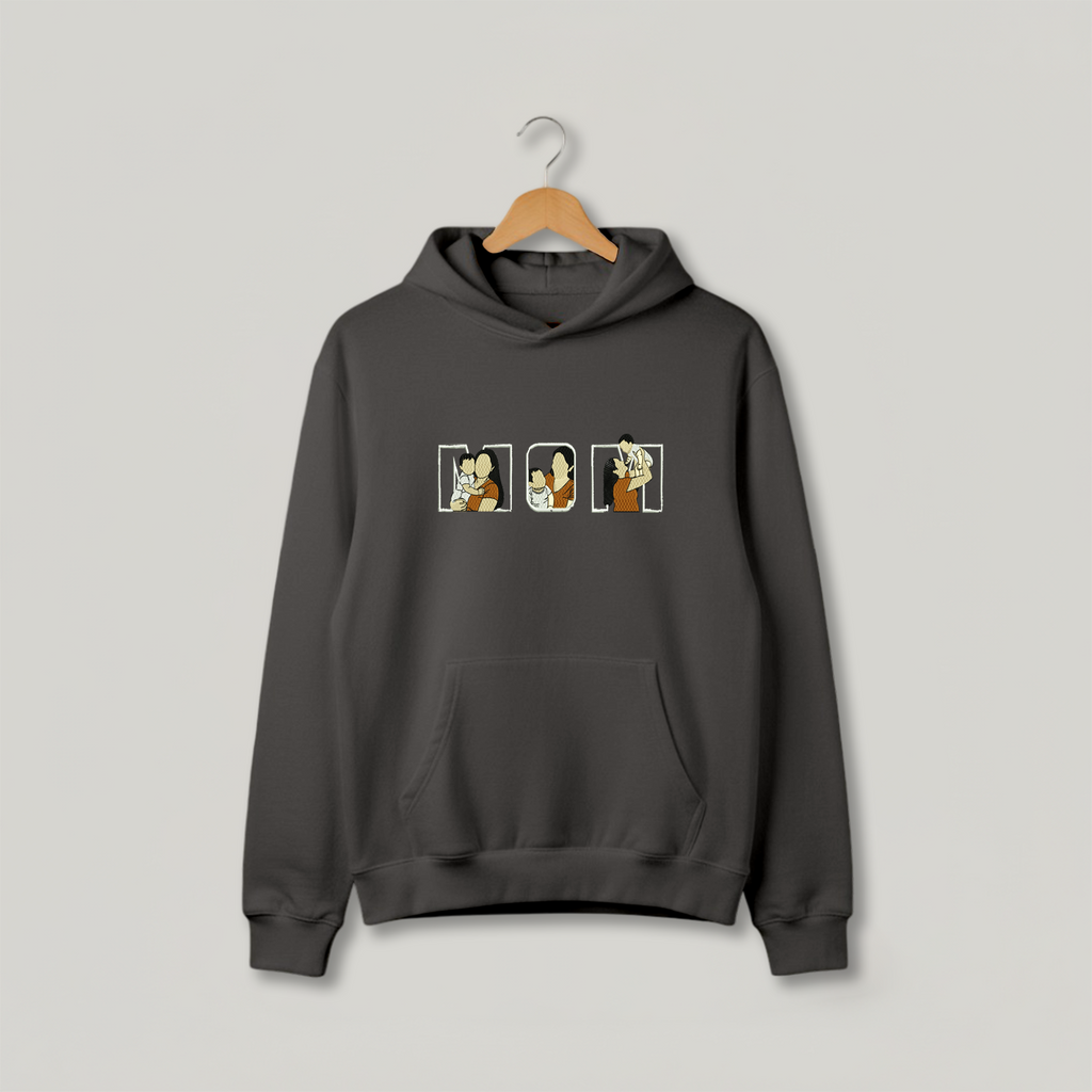 Customized Oversized Hoodie for Mom with MOM Inside Design Filled/Outline