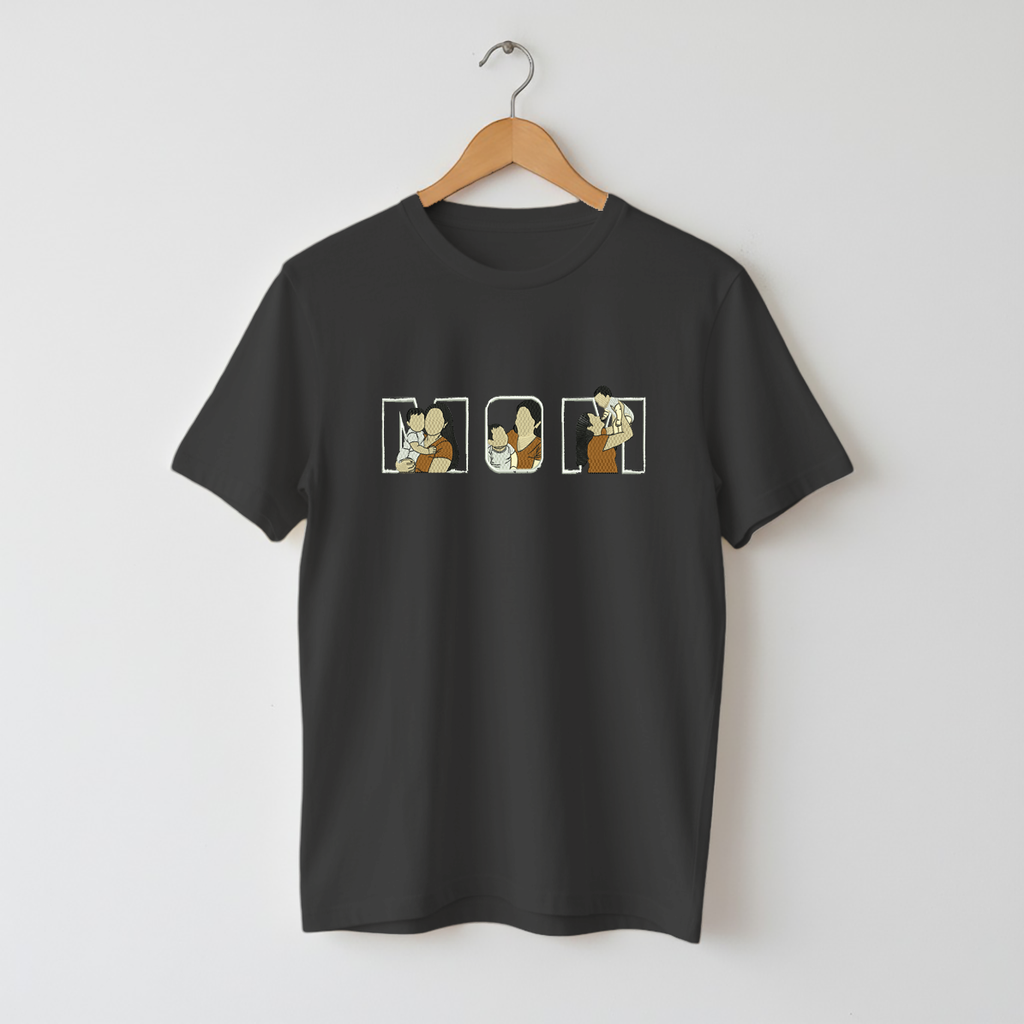 Customized Oversized T Shirts for Mom with MOM Inside Design