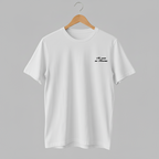 Customized Oversized T Shirts with Embroidered Left Side Text Only Design