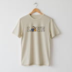 Customized Oversized Unisex T-Shirt for Your Loved One with LOVE outline design