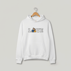 Customized Oversized Unisex Hoodie for Your Loved One with LOVE outline design