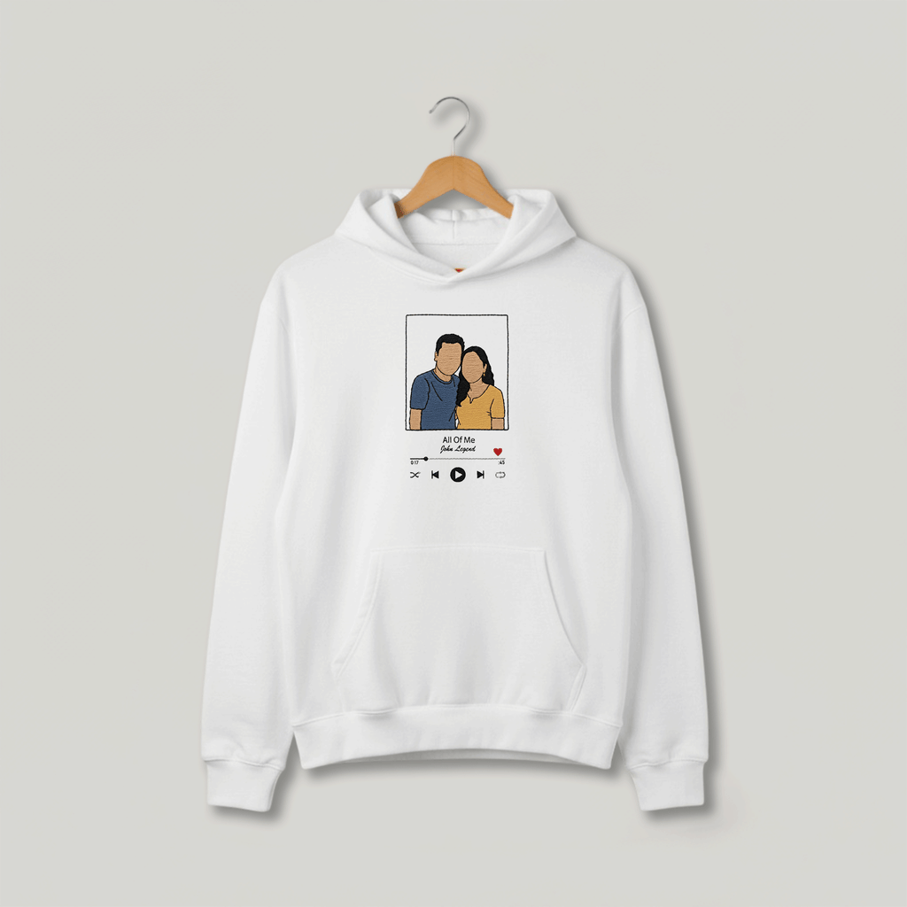 Customized Oversized Unisex Hoodie for Your Loved One with Music Player Design