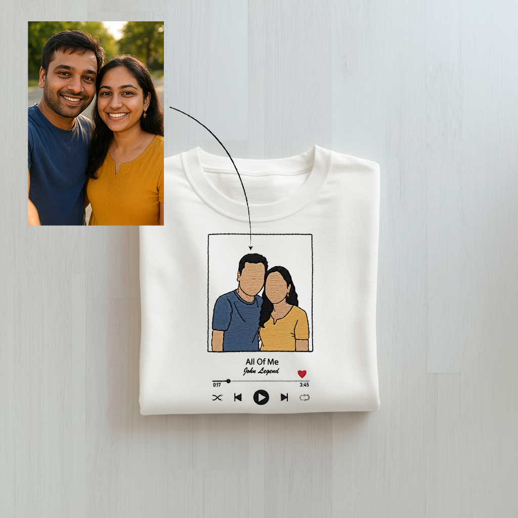 Customized Oversized Unisex T-Shirts for Your Loved One with Music Player Design