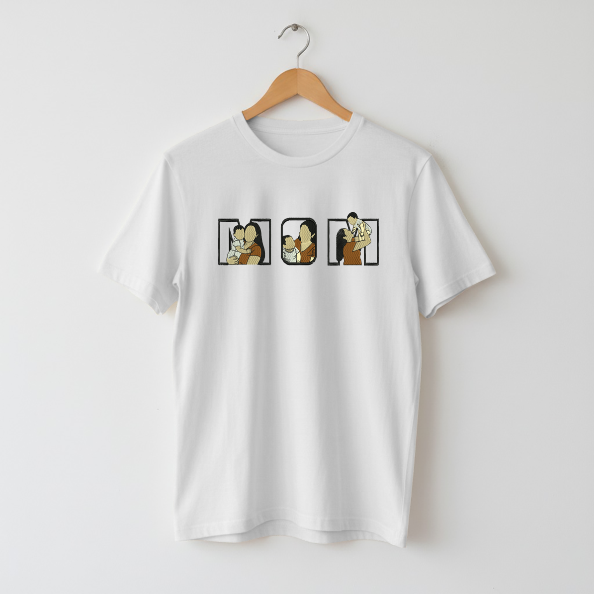 Customized Oversized T Shirts for Mom with MOM Inside Design