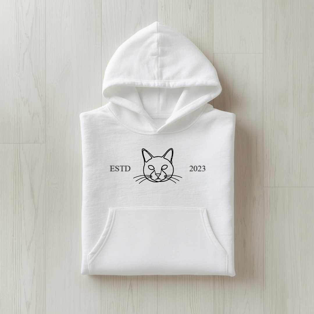 Customized Pet ESTD Embroidered Oversized Hoodie – The Perfect Gift for Pet Lovers