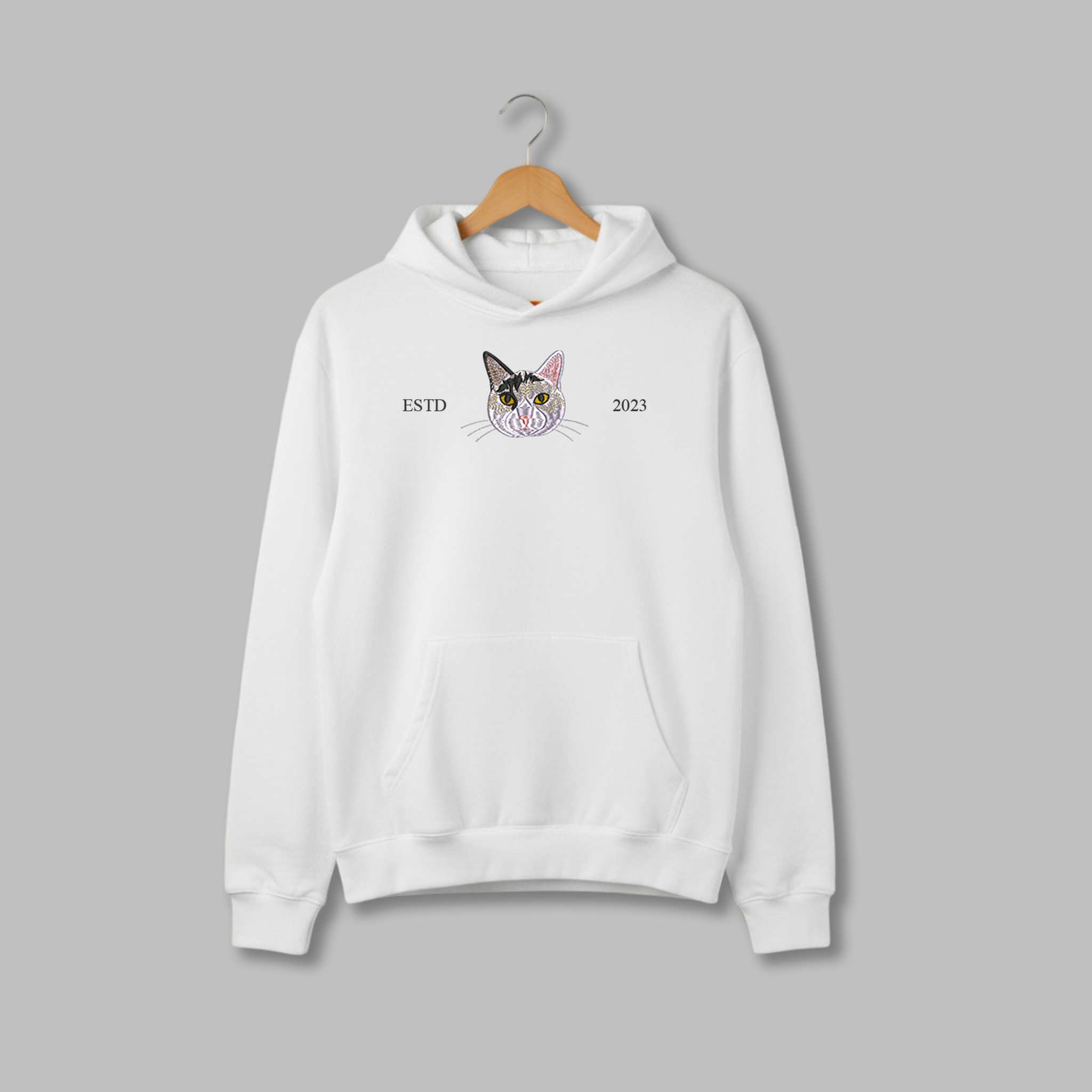 Customized Pet ESTD Embroidered Oversized Hoodie – The Perfect Gift for Pet Lovers